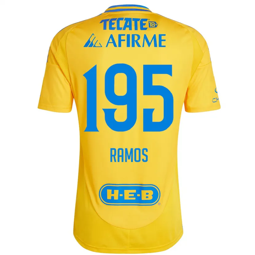 Danxen Niño Camiseta Rodrigo Ramos #195 Oro Amarillo 1ª Equipación 2024/25 La Camisa