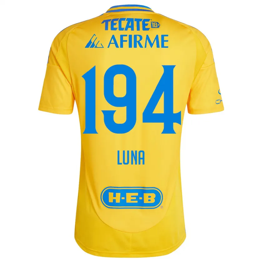 Danxen Niño Camiseta Juan Luna #194 Oro Amarillo 1ª Equipación 2024/25 La Camisa