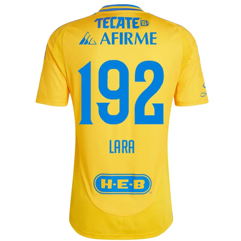 Danxen Niño Camiseta Miguel Lara #192 Oro Amarillo 1ª Equipación 2024/25 La Camisa