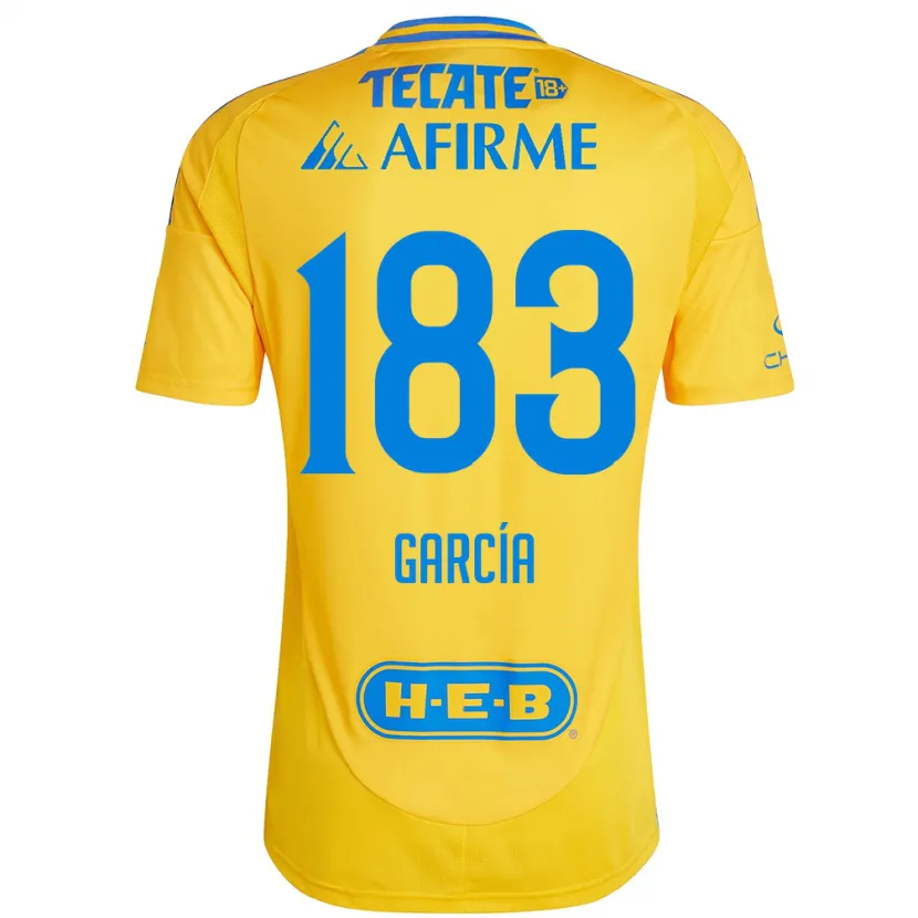 Danxen Niño Camiseta Zahir García #183 Oro Amarillo 1ª Equipación 2024/25 La Camisa