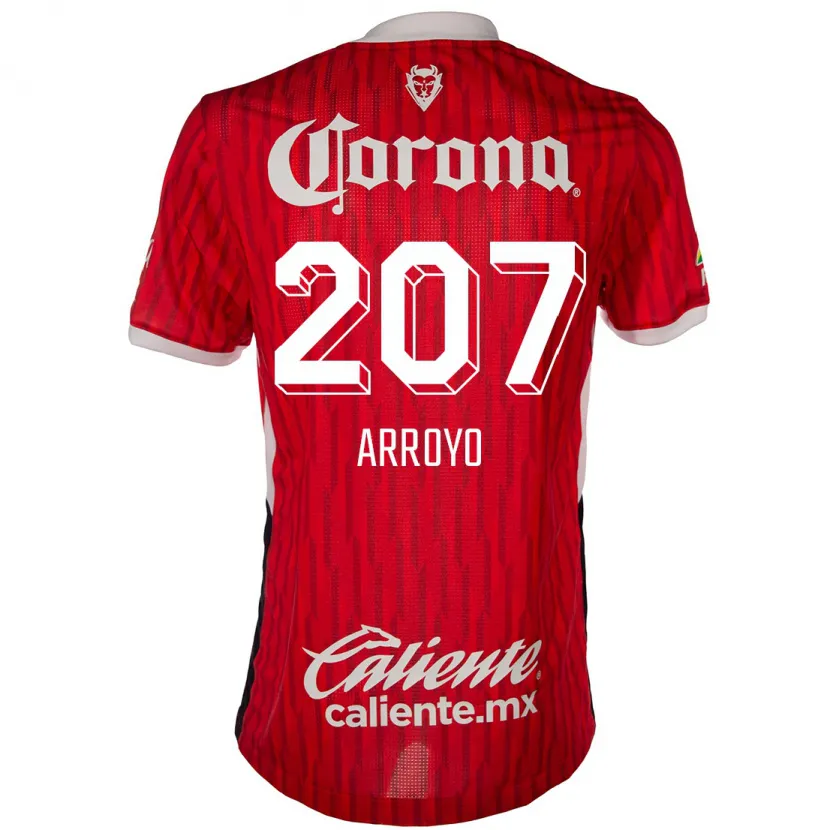 Danxen Niño Camiseta José Arroyo #207 Rojo Blanco 1ª Equipación 2024/25 La Camisa