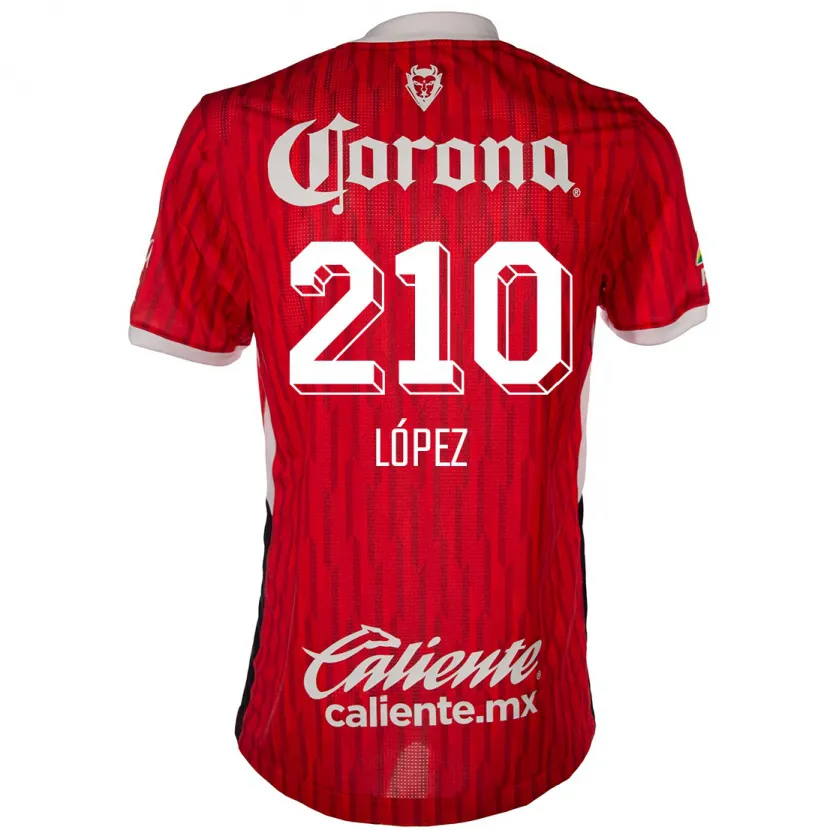 Danxen Niño Camiseta Juan López #210 Rojo Blanco 1ª Equipación 2024/25 La Camisa