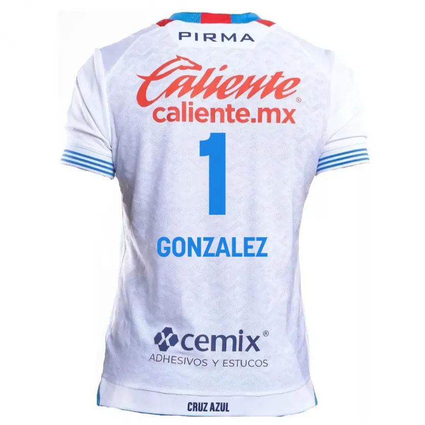 Danxen Niño Camiseta Itzayana Gonzalez #1 Blanco Azul 2ª Equipación 2024/25 La Camisa