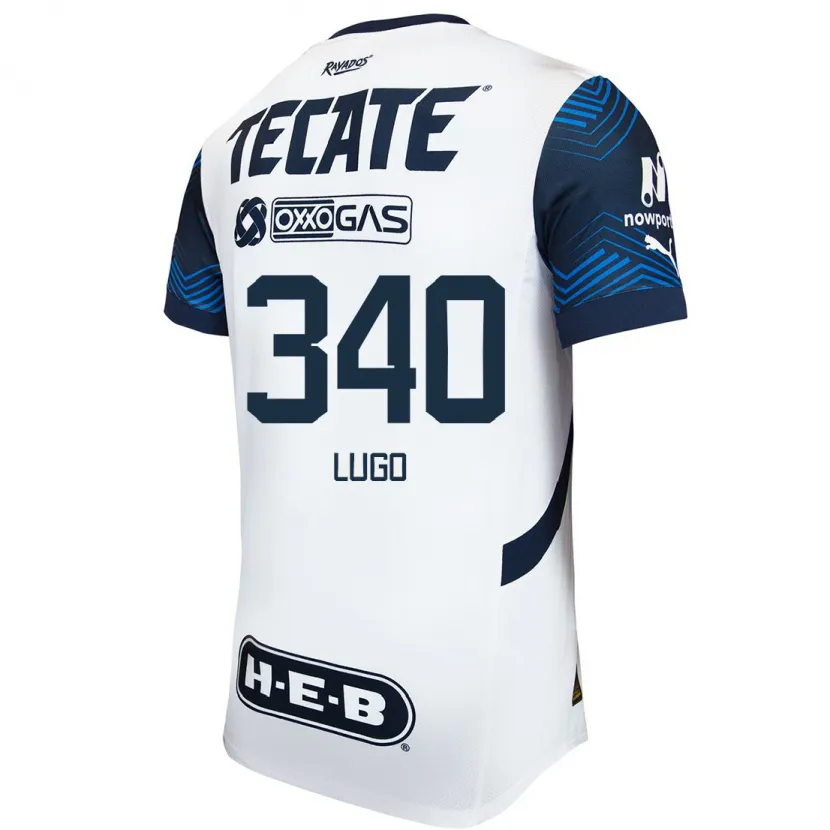Danxen Niño Camiseta Edy Lugo #340 Blanco Azul 2ª Equipación 2024/25 La Camisa