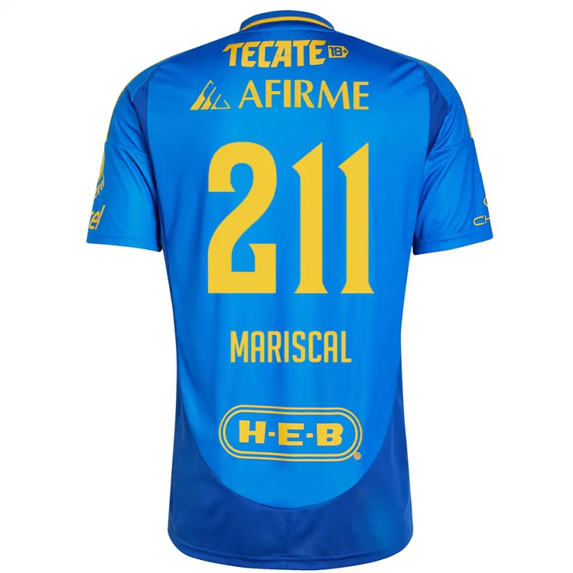 Danxen Niño Camiseta Kevin Mariscal #211 Azul Amarillo 2ª Equipación 2024/25 La Camisa