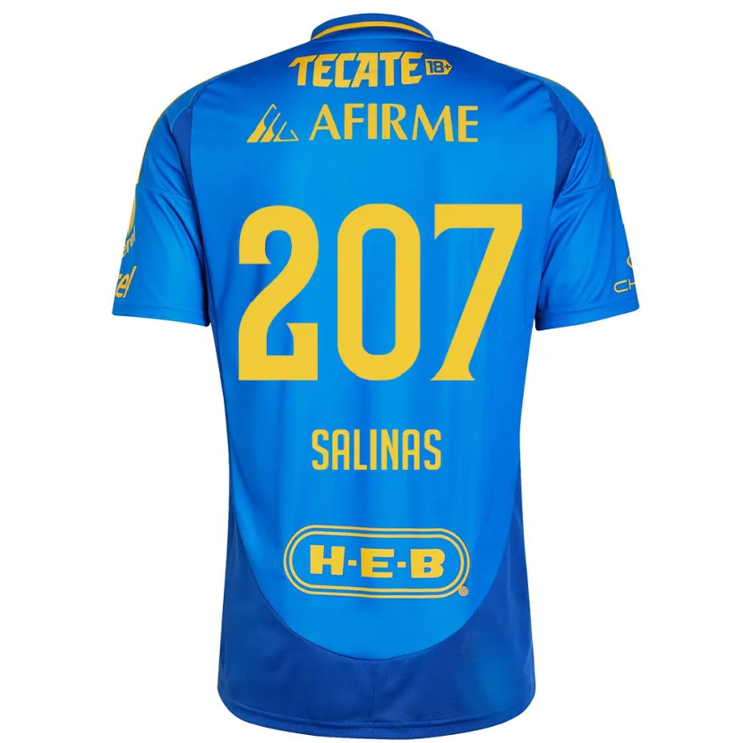 Danxen Niño Camiseta Marcelo Salinas #207 Azul Amarillo 2ª Equipación 2024/25 La Camisa