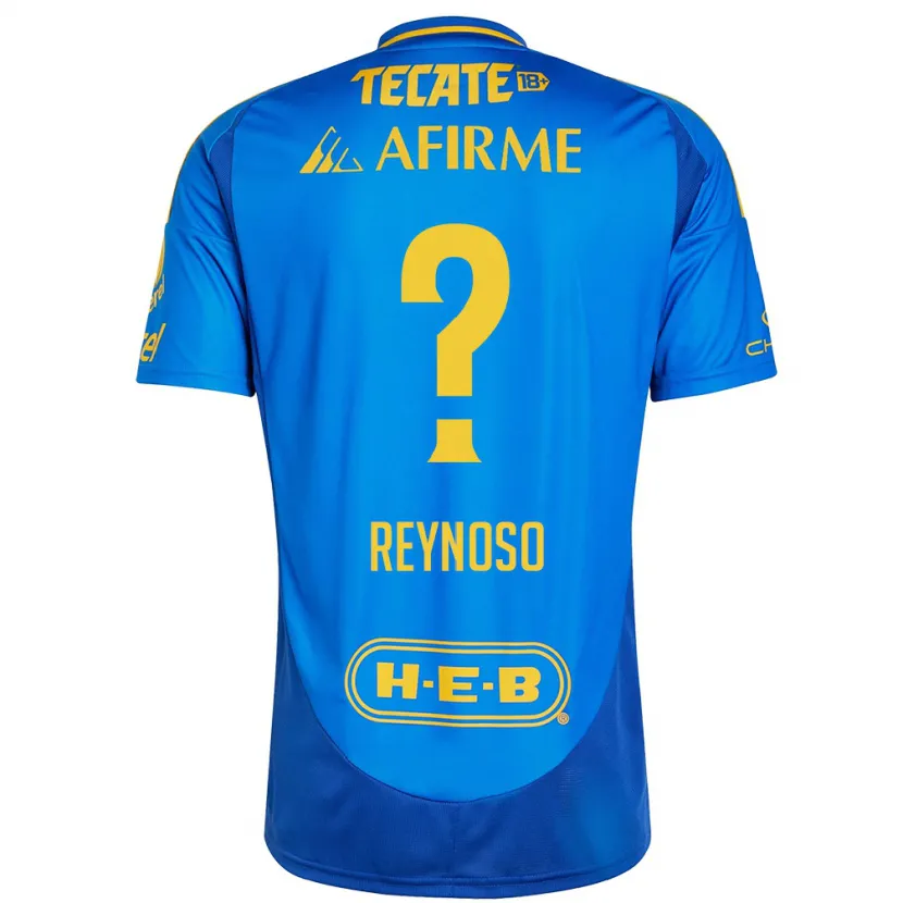 Danxen Niño Camiseta Omar Reynoso #0 Azul Amarillo 2ª Equipación 2024/25 La Camisa