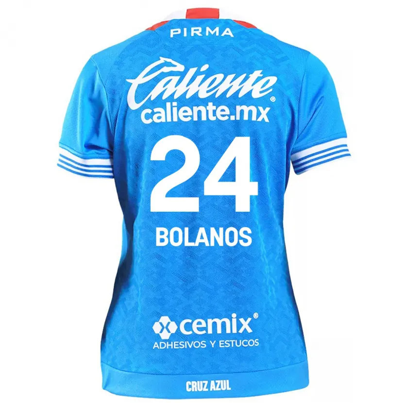 Danxen Hombre Camiseta Jatziry Bolanos #24 Cielo Azul 1ª Equipación 2024/25 La Camisa