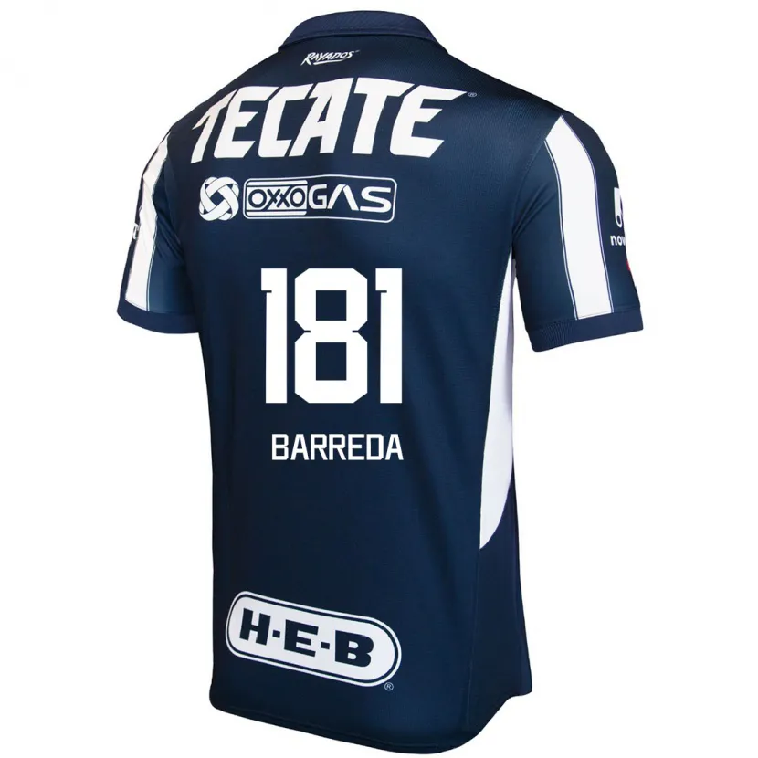 Danxen Hombre Camiseta Dimas Barreda #181 Azul Rojo Blanco 1ª Equipación 2024/25 La Camisa