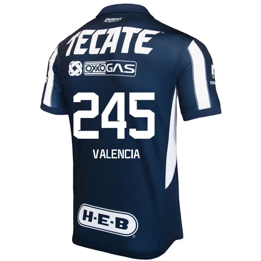 Danxen Hombre Camiseta Cristian Valencia #245 Azul Rojo Blanco 1ª Equipación 2024/25 La Camisa