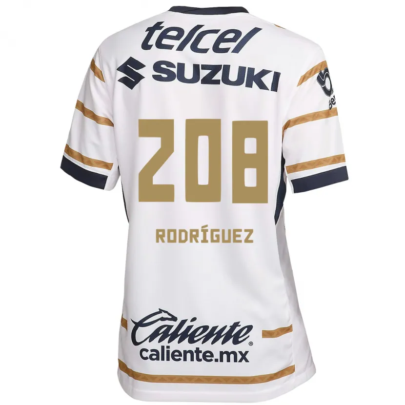 Danxen Hombre Camiseta Gael Rodríguez #208 Obsidiana Blanca 1ª Equipación 2024/25 La Camisa