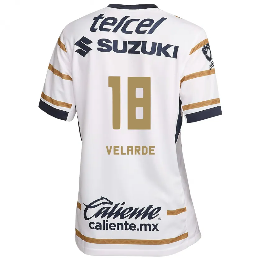 Danxen Hombre Camiseta Efrain Velarde #18 Obsidiana Blanca 1ª Equipación 2024/25 La Camisa