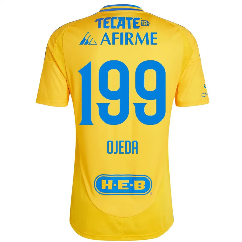 Danxen Hombre Camiseta Diego Ojeda #199 Oro Amarillo 1ª Equipación 2024/25 La Camisa