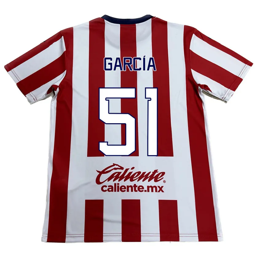 Danxen Hombre Camiseta Eduardo García #51 Rojo Blanco 1ª Equipación 2024/25 La Camisa