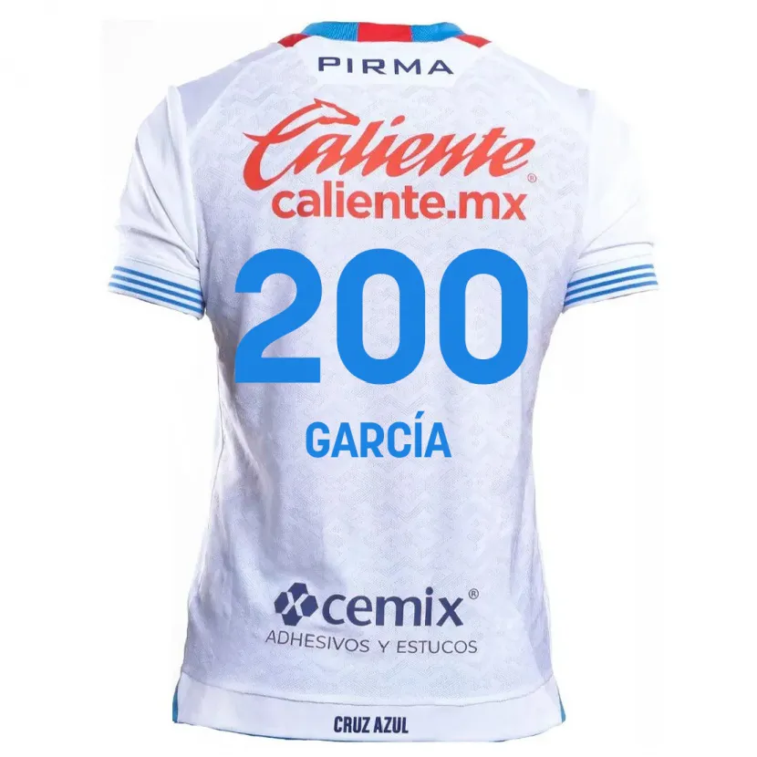 Danxen Hombre Camiseta Jorge García #200 Blanco Azul 2ª Equipación 2024/25 La Camisa