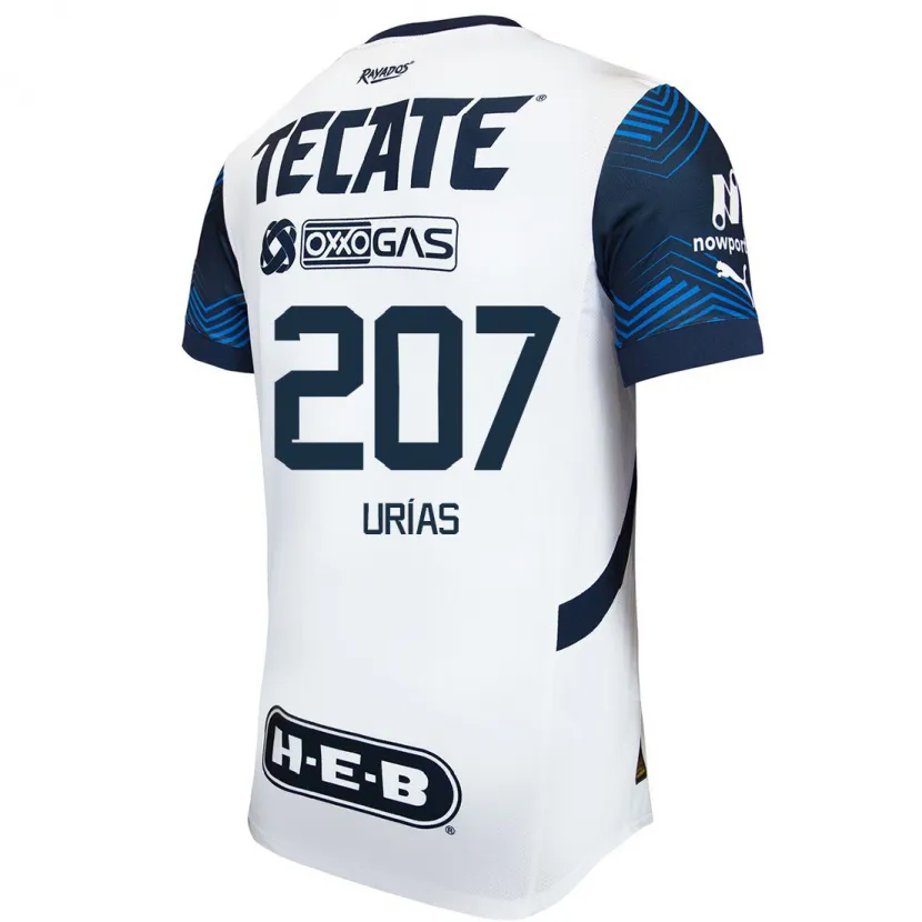 Danxen Hombre Camiseta Álex Urías #207 Blanco Azul 2ª Equipación 2024/25 La Camisa
