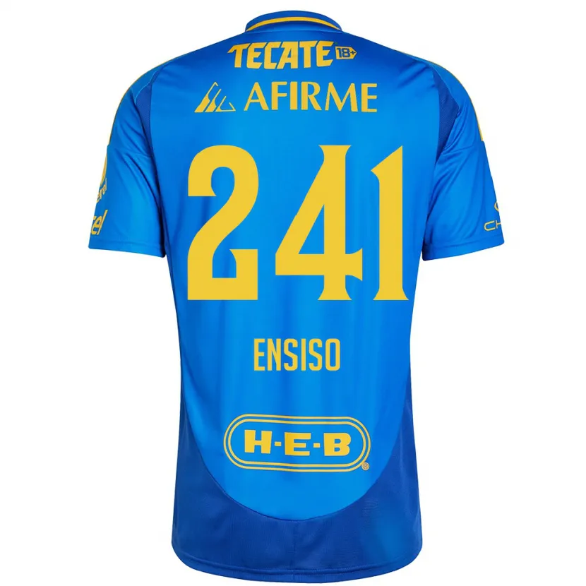Danxen Hombre Camiseta Eduardo Ensiso #241 Azul Amarillo 2ª Equipación 2024/25 La Camisa