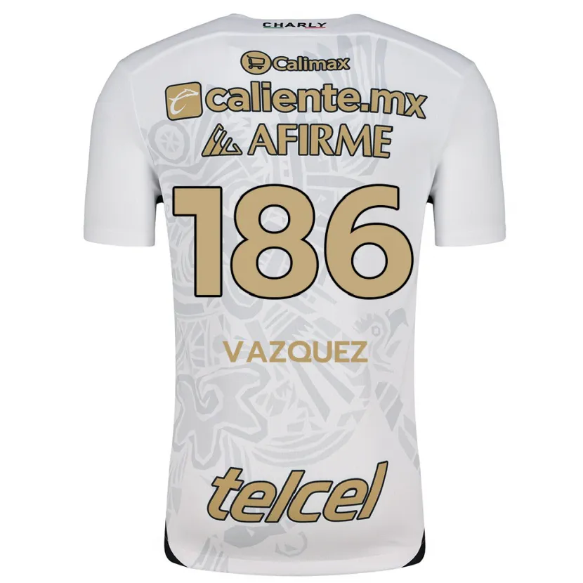 Danxen Hombre Camiseta Octavio Vázquez #186 Blanco Negro 2ª Equipación 2024/25 La Camisa