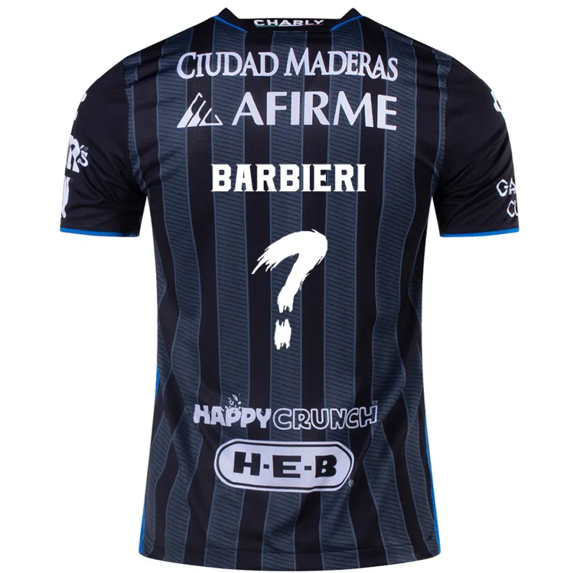 Danxen Hombre Camiseta Miguel Barbieri #0 Blanco Negro 2ª Equipación 2024/25 La Camisa