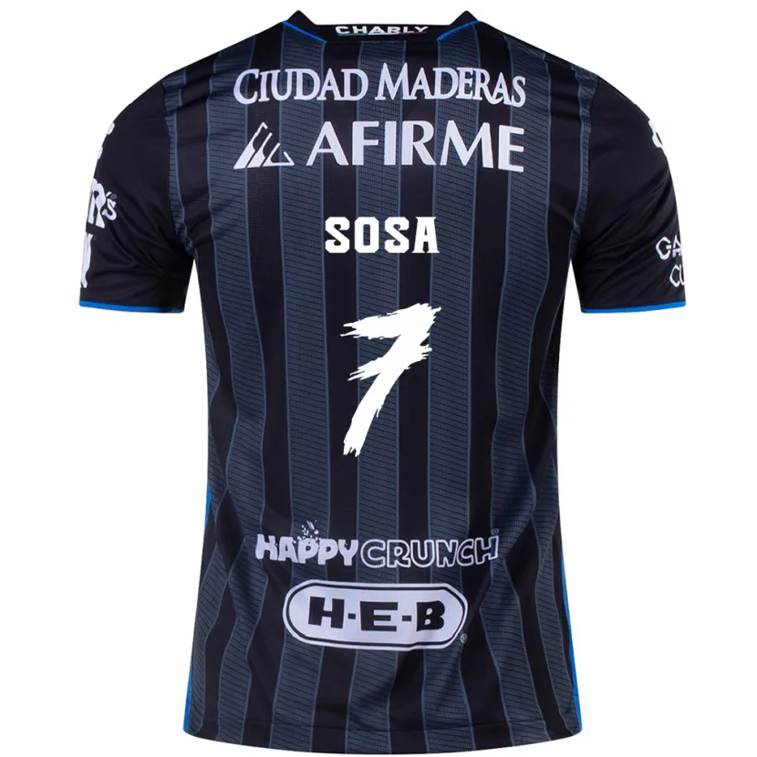 Danxen Hombre Camiseta Samuel Sosa #7 Blanco Negro 2ª Equipación 2024/25 La Camisa