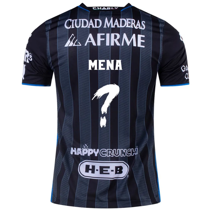 Danxen Hombre Camiseta Felipe Mena #0 Blanco Negro 2ª Equipación 2024/25 La Camisa