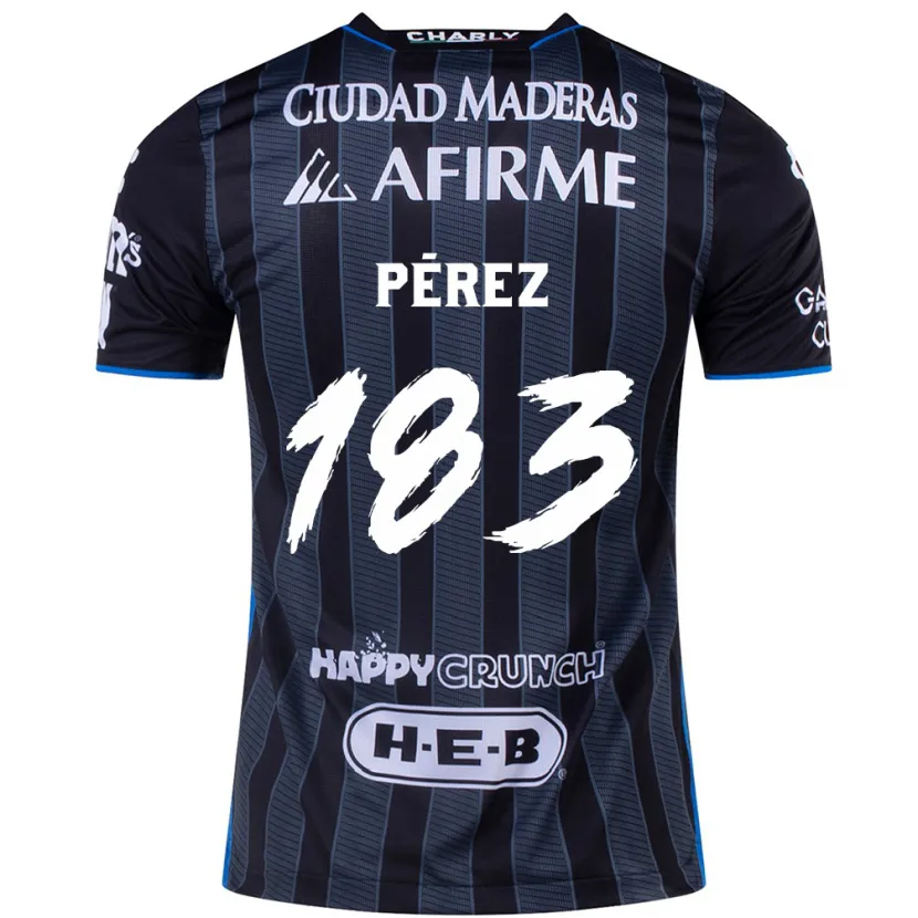 Danxen Hombre Camiseta Aldahir Pérez #183 Blanco Negro 2ª Equipación 2024/25 La Camisa