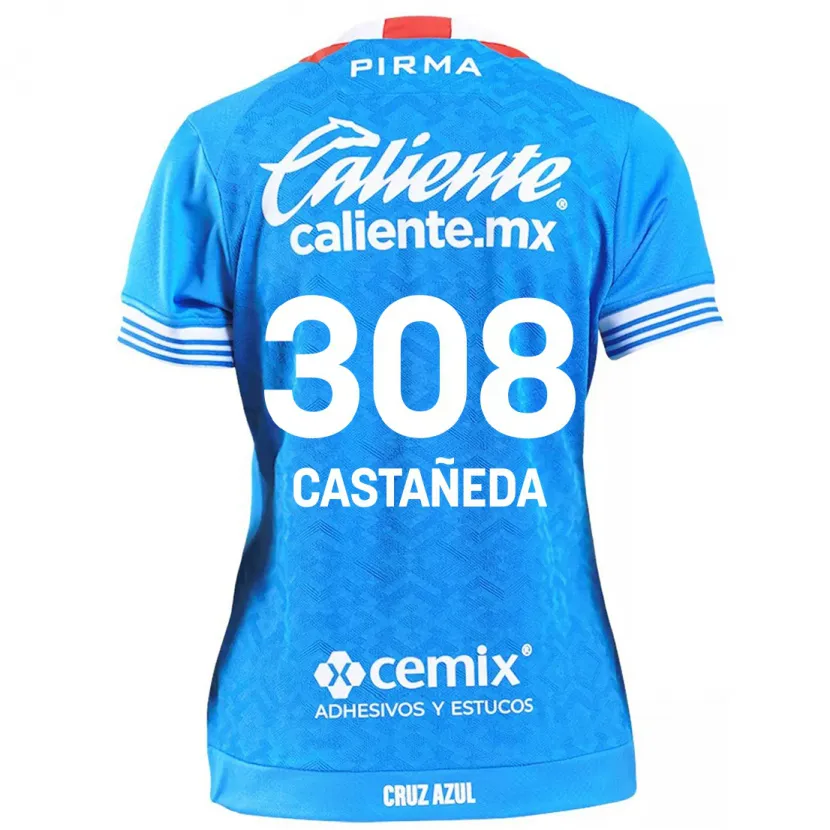Danxen Mujer Camiseta Emiliano Castañeda #308 Cielo Azul 1ª Equipación 2024/25 La Camisa