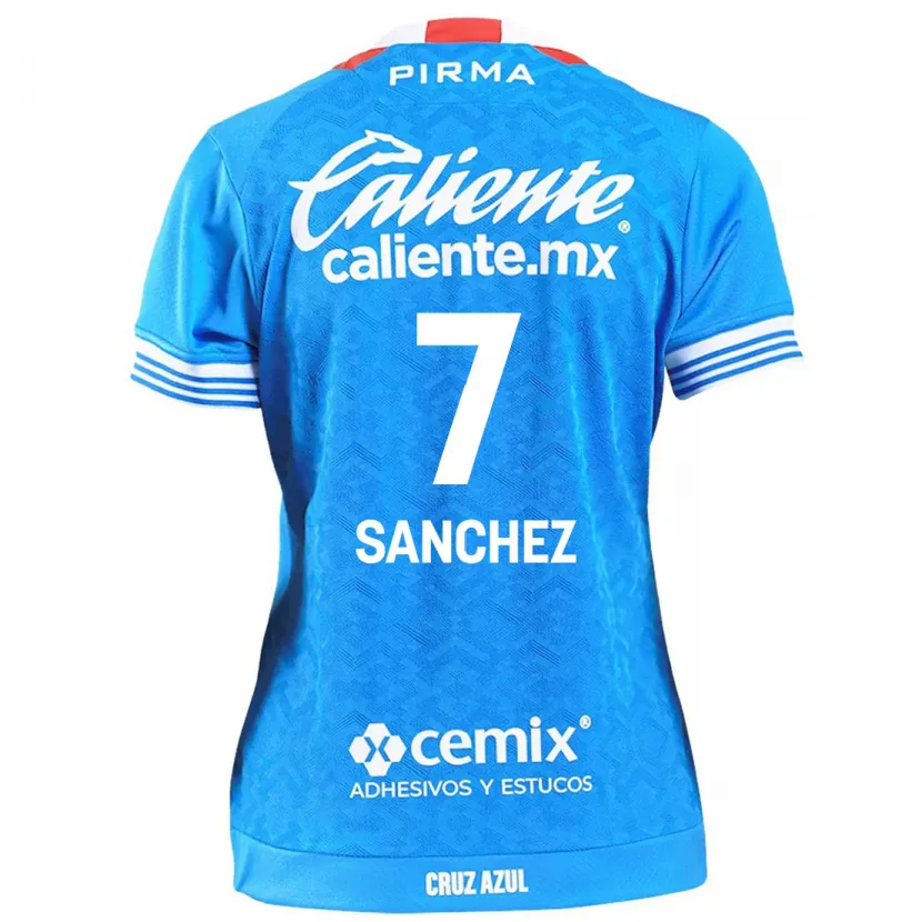 Danxen Mujer Camiseta Andrea Sanchez #7 Cielo Azul 1ª Equipación 2024/25 La Camisa