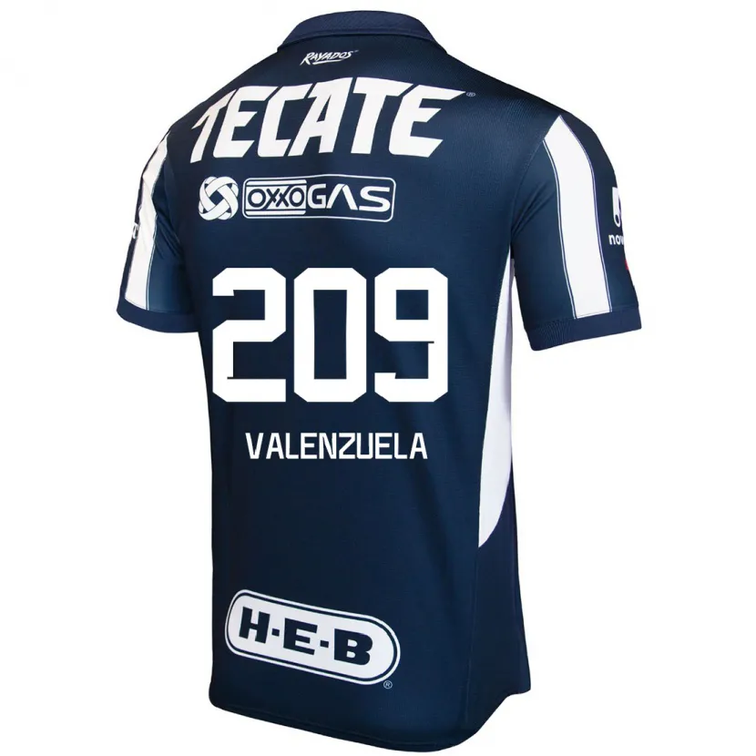 Danxen Mujer Camiseta Francisco Valenzuela #209 Azul Rojo Blanco 1ª Equipación 2024/25 La Camisa