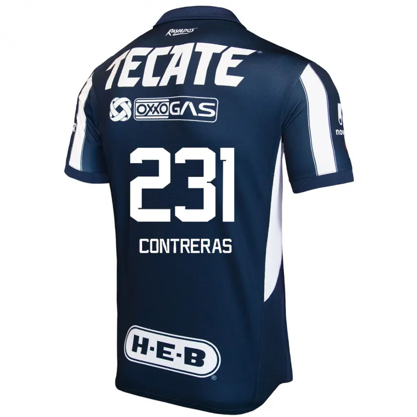 Danxen Mujer Camiseta Óscar Contreras #231 Azul Rojo Blanco 1ª Equipación 2024/25 La Camisa