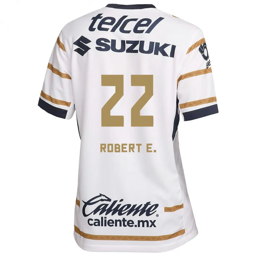 Danxen Mujer Camiseta Robert Ergas #22 Obsidiana Blanca 1ª Equipación 2024/25 La Camisa