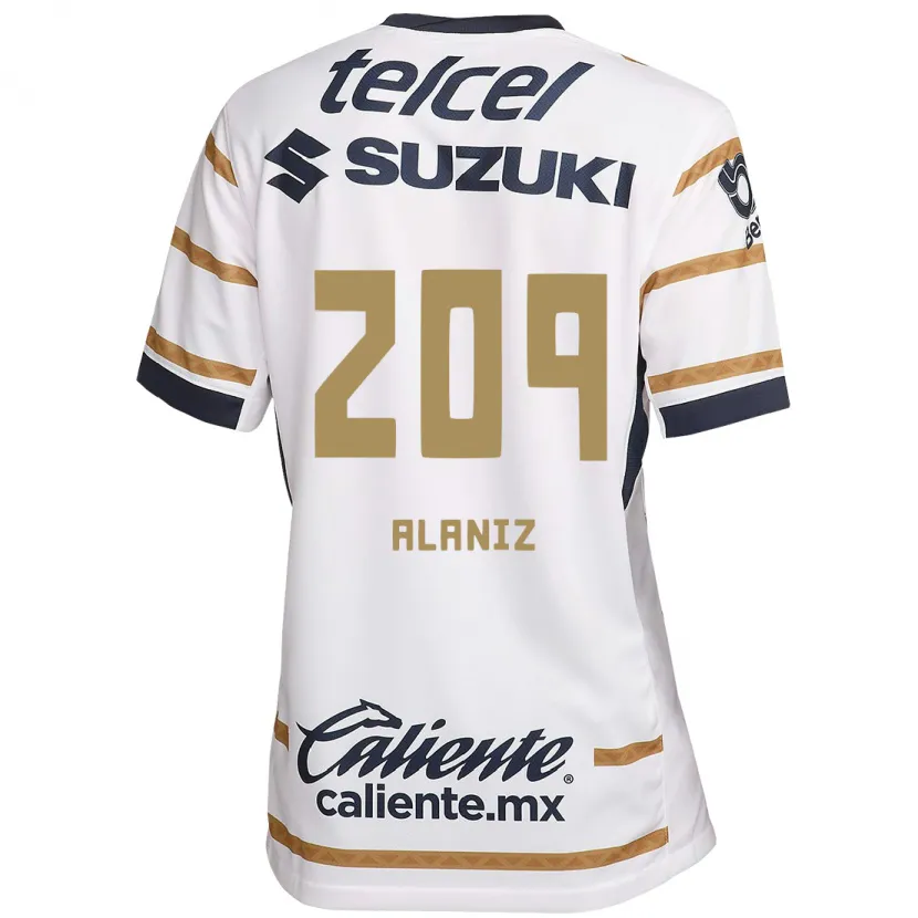 Danxen Mujer Camiseta Jorge Alaniz #209 Obsidiana Blanca 1ª Equipación 2024/25 La Camisa