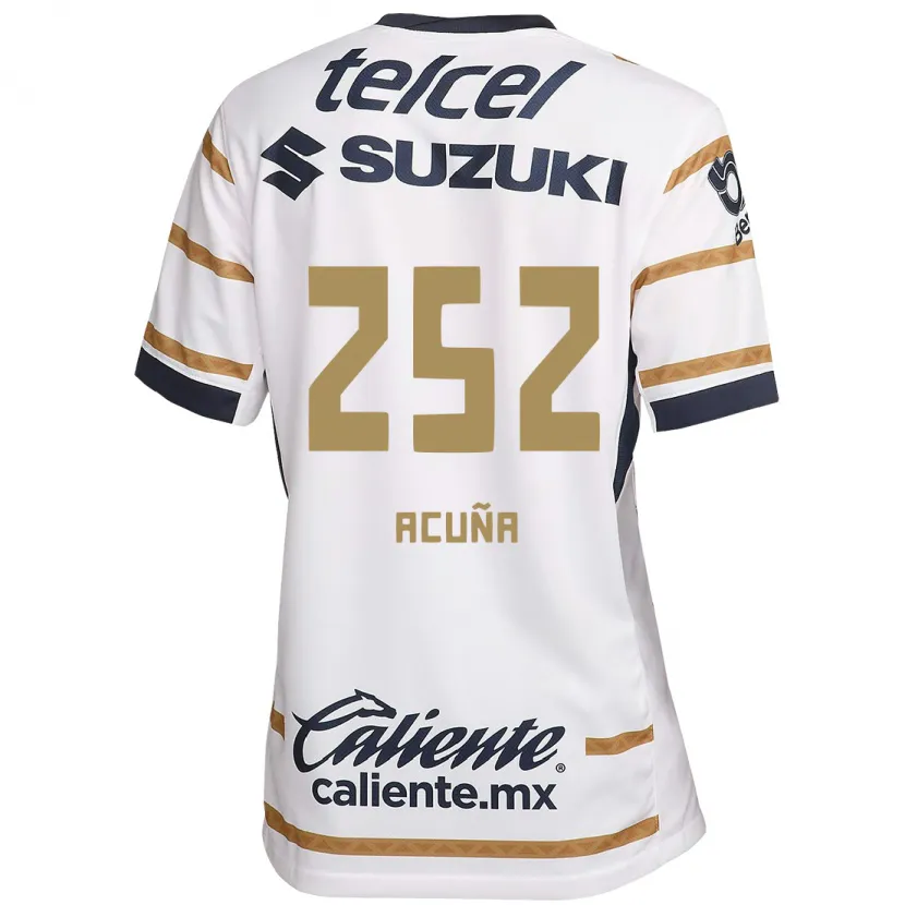 Danxen Mujer Camiseta José Acuña #252 Obsidiana Blanca 1ª Equipación 2024/25 La Camisa
