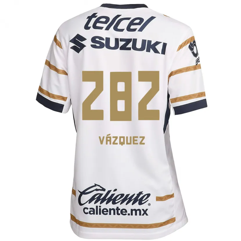 Danxen Mujer Camiseta Austin Vázquez #282 Obsidiana Blanca 1ª Equipación 2024/25 La Camisa