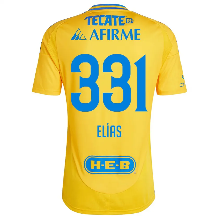Danxen Mujer Camiseta Bruno Elías #331 Oro Amarillo 1ª Equipación 2024/25 La Camisa