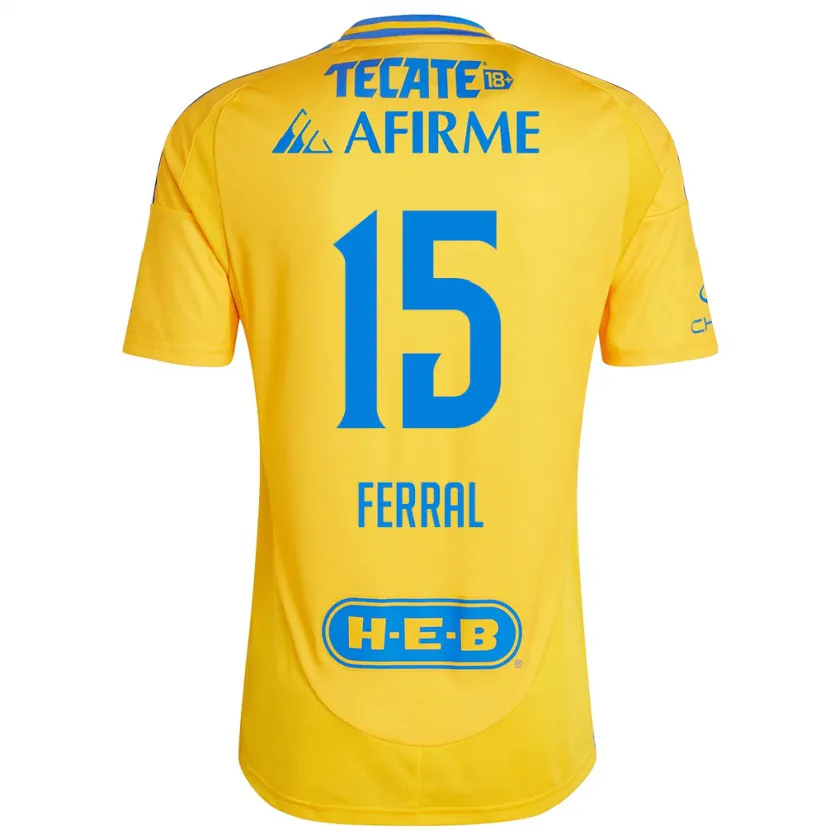 Danxen Mujer Camiseta Cristina Ferral #15 Oro Amarillo 1ª Equipación 2024/25 La Camisa