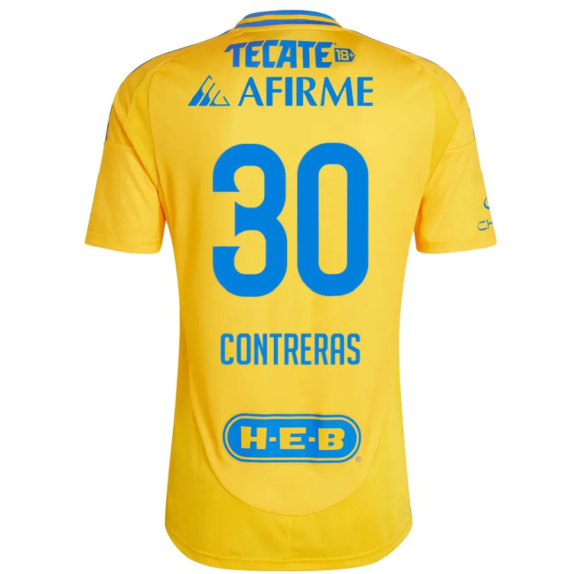 Danxen Mujer Camiseta Lizeth Contreras #30 Oro Amarillo 1ª Equipación 2024/25 La Camisa
