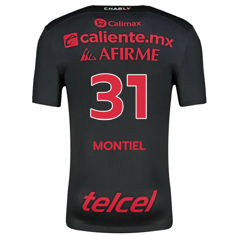Danxen Mujer Camiseta Abril Montiel #31 Negro Rojo 1ª Equipación 2024/25 La Camisa