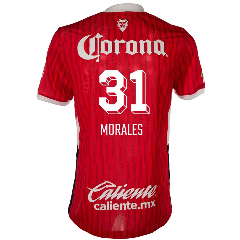 Danxen Mujer Camiseta Robert Morales #31 Rojo Blanco 1ª Equipación 2024/25 La Camisa