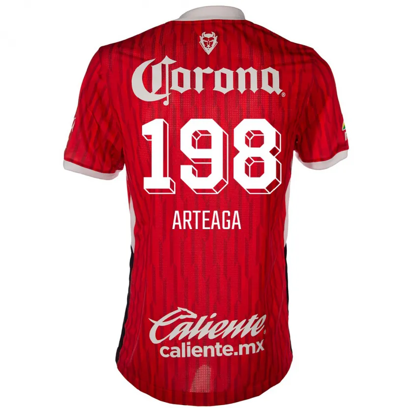 Danxen Mujer Camiseta Víctor Arteaga #198 Rojo Blanco 1ª Equipación 2024/25 La Camisa