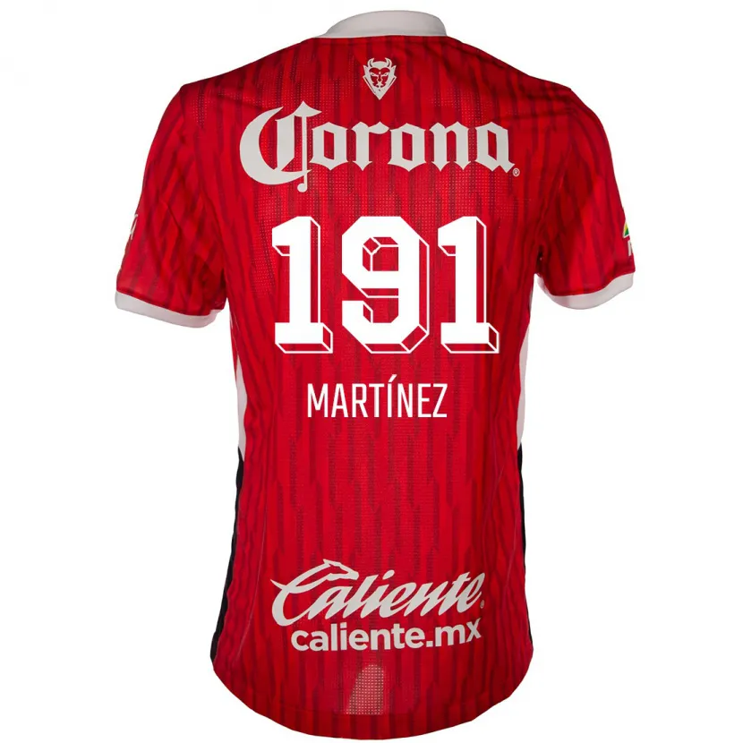 Danxen Mujer Camiseta Kevin Martínez #191 Rojo Blanco 1ª Equipación 2024/25 La Camisa