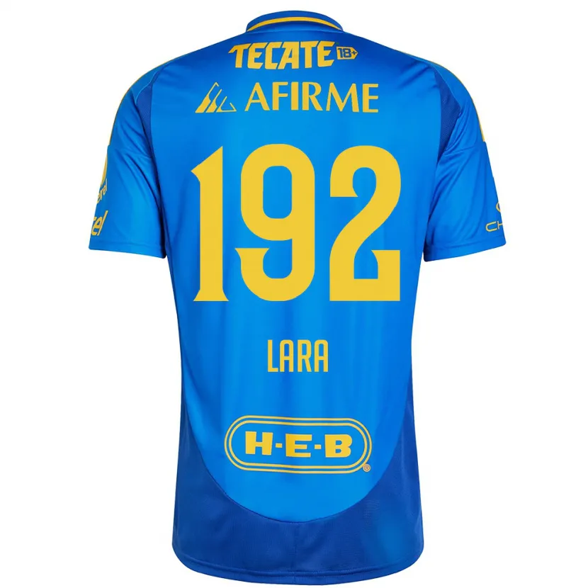 Danxen Mujer Camiseta Miguel Lara #192 Azul Amarillo 2ª Equipación 2024/25 La Camisa