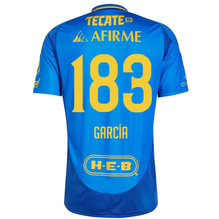 Danxen Mujer Camiseta Zahir García #183 Azul Amarillo 2ª Equipación 2024/25 La Camisa