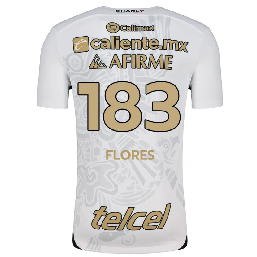 Danxen Mujer Camiseta Abraham Flores #183 Blanco Negro 2ª Equipación 2024/25 La Camisa