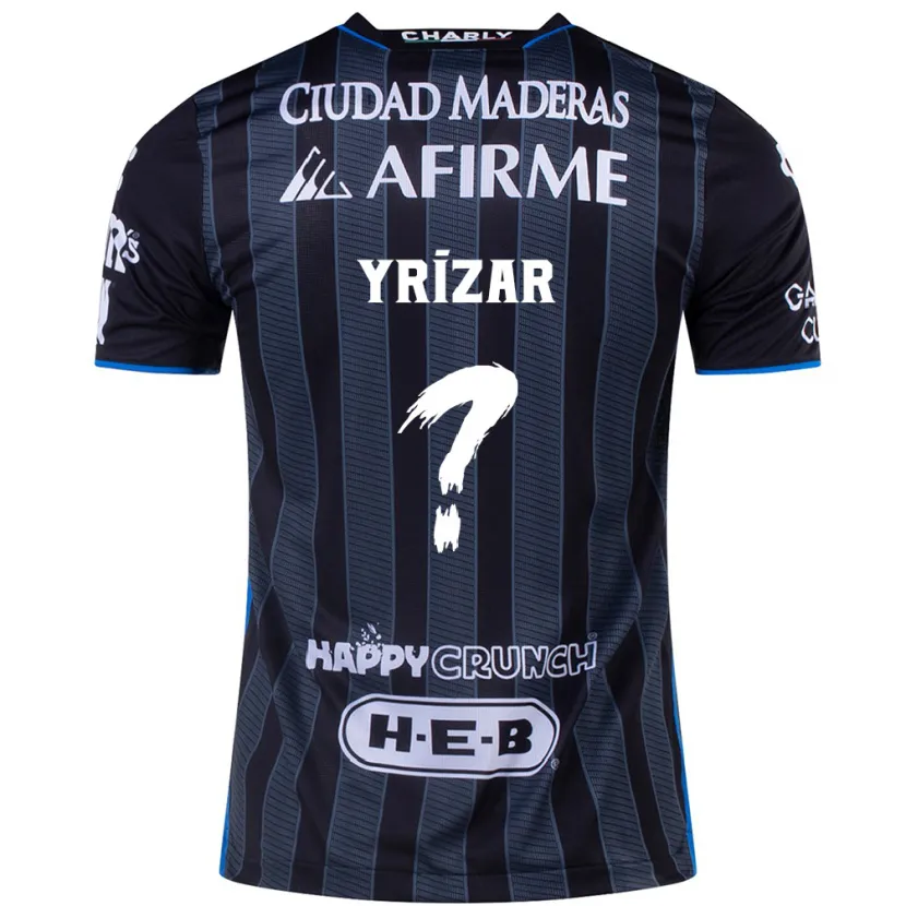Danxen Mujer Camiseta Paolo Yrízar #0 Blanco Negro 2ª Equipación 2024/25 La Camisa