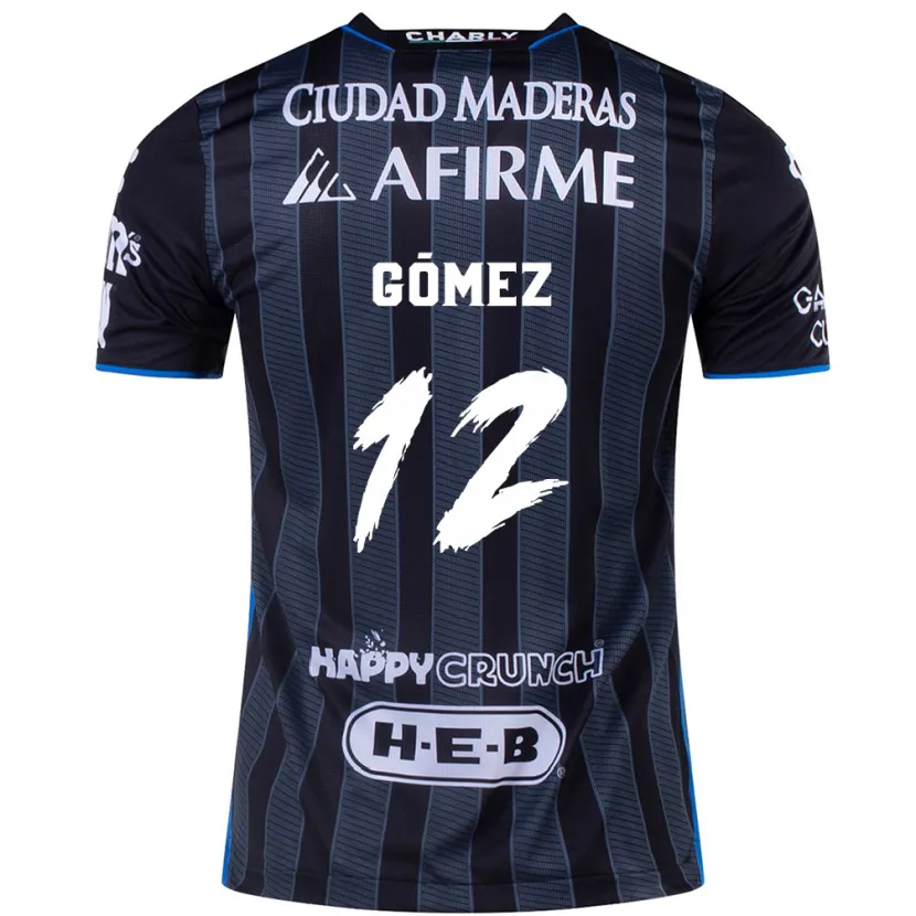 Danxen Mujer Camiseta Jaime Gómez #12 Blanco Negro 2ª Equipación 2024/25 La Camisa