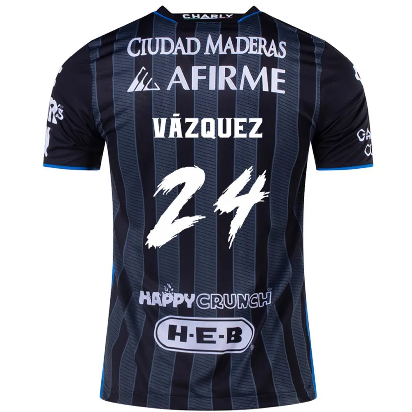 Danxen Mujer Camiseta Brayton Vázquez #24 Blanco Negro 2ª Equipación 2024/25 La Camisa