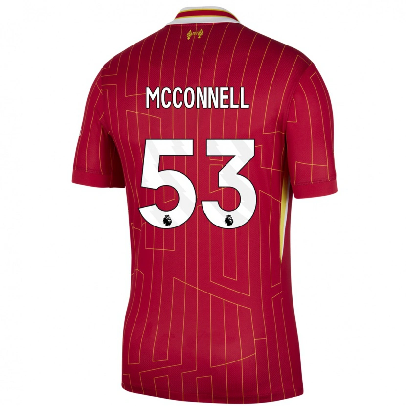 Danxen Niño Camiseta James Mcconnell #53 Rojo Amarillo Blanco 1ª Equipación 2024/25 La Camisa