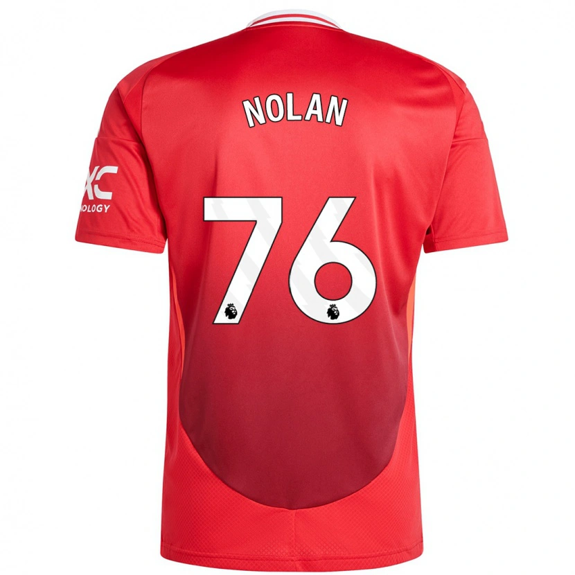 Danxen Niño Camiseta James Nolan #76 Rojo Brillante 1ª Equipación 2024/25 La Camisa