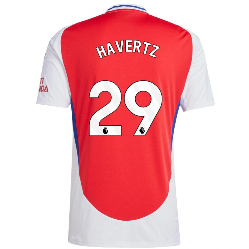 Danxen Niño Camiseta Kai Havertz #29 Rojo Blanco 1ª Equipación 2024/25 La Camisa